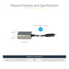 StarTech.com USB C to VGA Adapter - 1080p USB Type-C to VGA Adapter Dongle - USB-C (DP Alt Mode) to VGA Monitor/Display Video Converter - Thunderbolt 3 Compatible - 12" Long Attached Cable - Upgraded Version of CDP2VGA