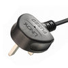 Lindy 2.5m UK 3 Pin Plug To IEC 2 x C5 Splitter Extension Cable, Black