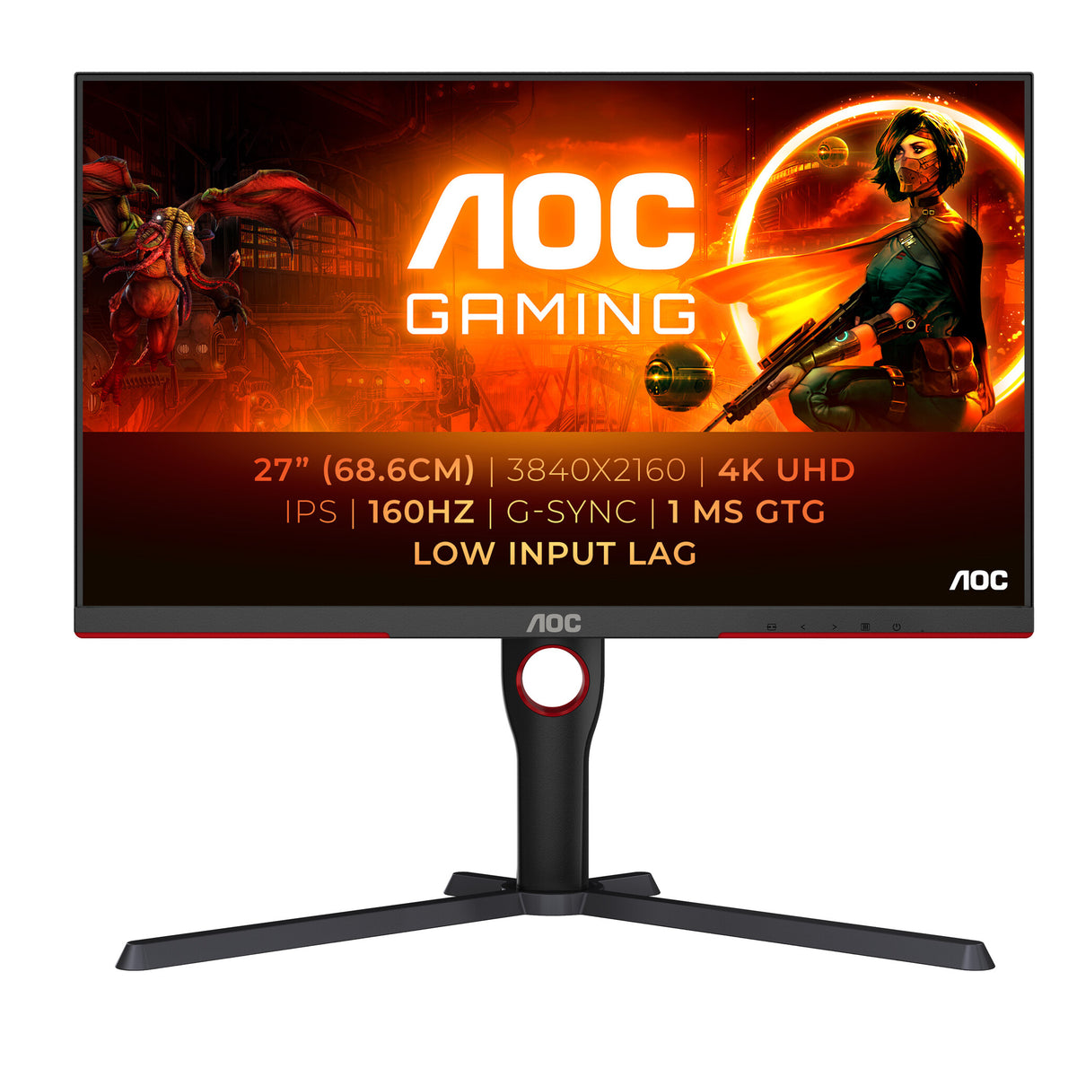 AOC G3 U27G3X 27" 4K Ultra HD Gaming Monitor | 3840 x 2160 160Hz 1ms HDMI DP
