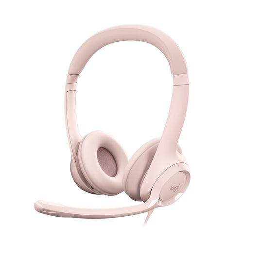 Logitech H390 Headset Wired Head-band Office/Call center USB Type-A Pink