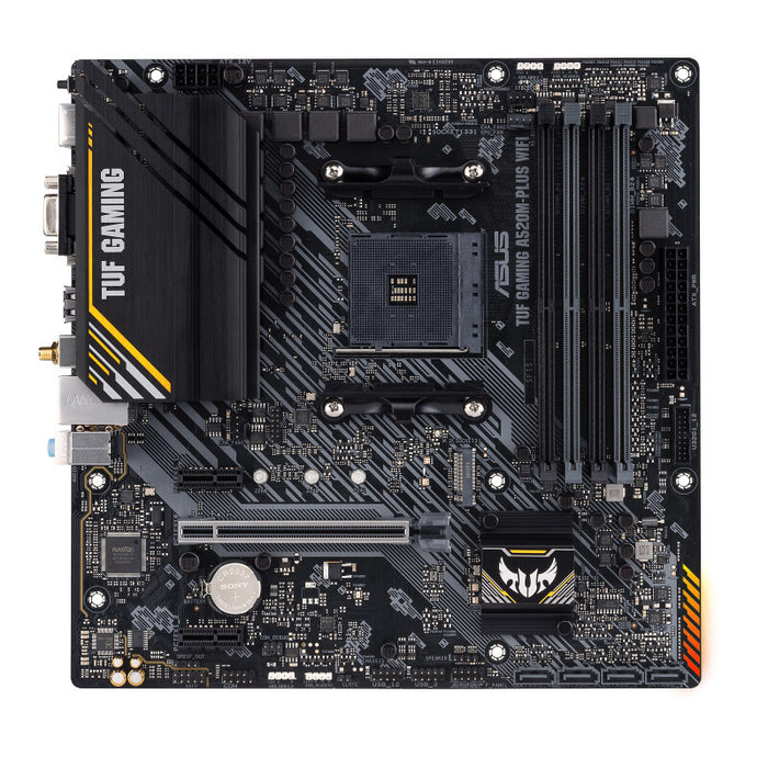 ASUS TUF GAMING A520M-PLUS WIFI mATX Motherboard | AM4 | 4x DDR4 Slots | Wi-Fi 5