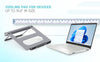 i-tec Metal Cooling Pad for notebooks (up-to 15.6”) with USB-C Docking Station (Power Delivery 100 W)