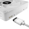 Corsair iCUE LINK QX120 Case Fan | 120mm 2400 RPM 63.1 CFM PWM RGB White