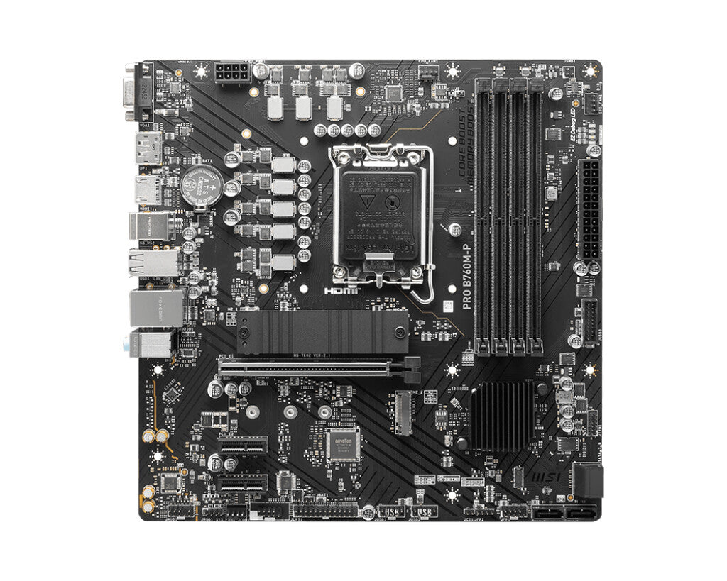 MSI PRO B760M-P micro ATX Intel Motherboard | LGA1700 Socket - 4 x DDR5 Memory Slots
