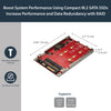 StarTech Dual-Slot M.2 Drive to SATA Adapter for 2.5" Drive Bay - RAID