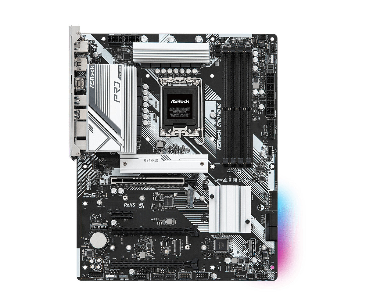Asrock B760 PRO RS ATX Intel Motherboard | LGA1700 Socket - 4 x DDR5 Memory Slots