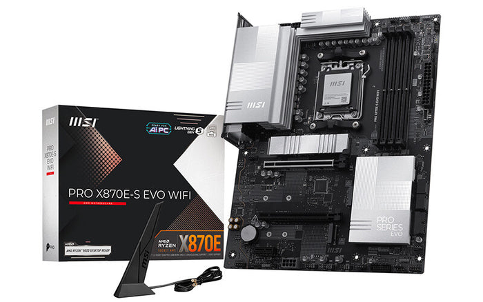 MSI PRO X870E-S EVO WIFI ATX Motherboard | AM5 | 4x DDR5 Slots | Wi-Fi 7