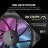 Corsair iCUE LINK RX120 RGB Case Fan | 120mm 2100 RPM 73.5 CFM PWM RGB Magnetic levitation bearing Black