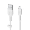 Belkin Cbl Scicone USB-A LTG 2M blc White
