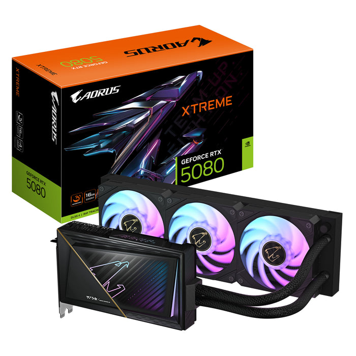 Gigabyte GeForce RTX 5080 16 GB GDDR7 Overclocked Graphics Card | PCIe 5.0 x16 | 3 x DP and 1 x HDMI | Active Cooling