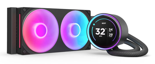 NZXT Kraken Elite 240 RGB AIO Liquid Cooler | 240mm 2800 RPM 75.12 CFM PWM RGB Black