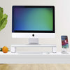 StarTech.com Ergonomic Monitor Riser Stand, Up to 33lb/15kg, Fixed height 3.5in/9cm, Desktop Computer Monitor/Laptop Riser, Steel Base, Quick Assembly, Optimize Desk Space