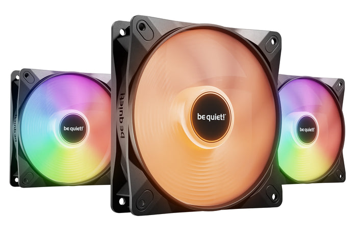 be quiet! LIGHT WINGS LX 120mm PWM 3-Pack Black Case Fan | 120mm 1600 RPM 51.5 CFM PWM RGB Rifle bearing Black