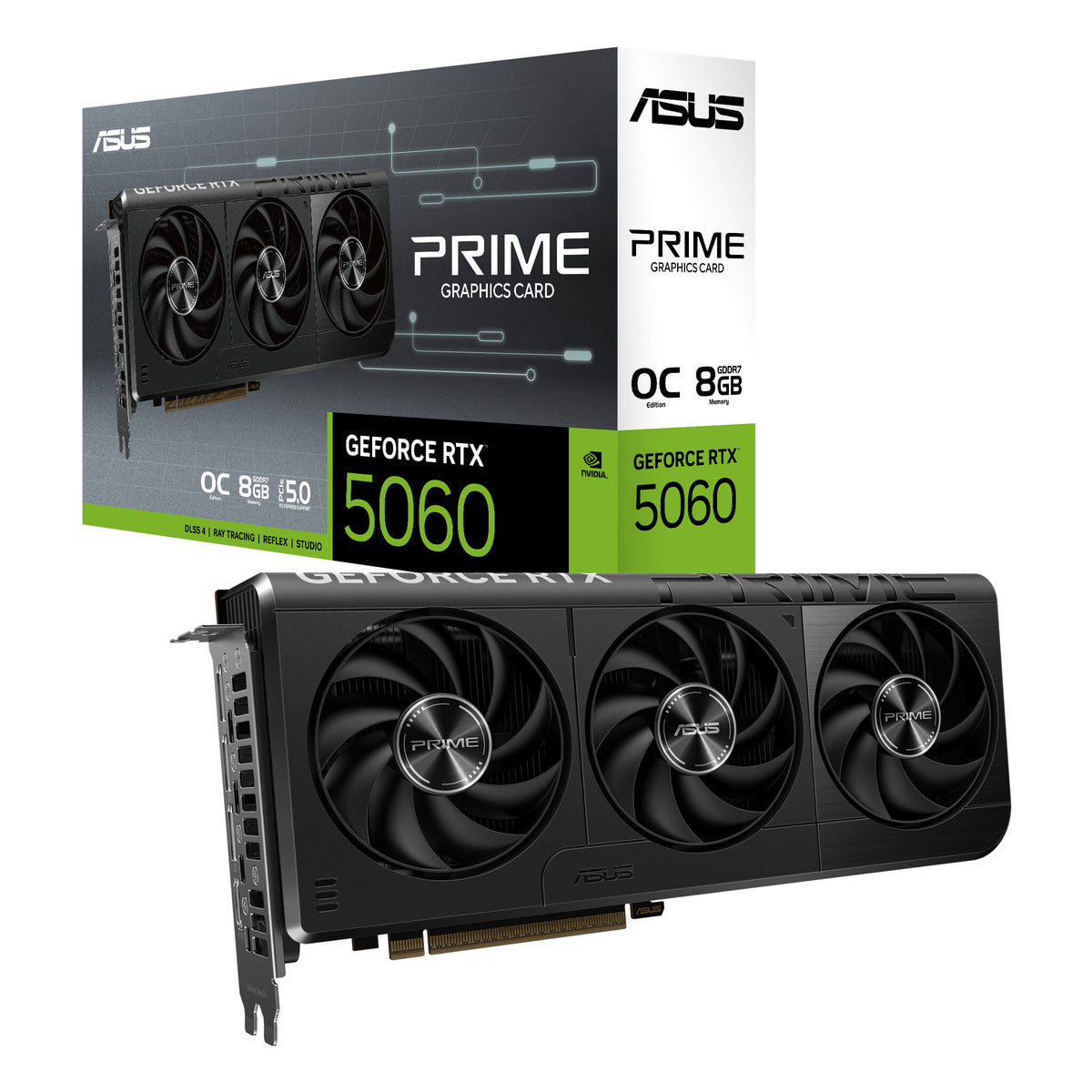 ASUS GeForce RTx 5060 8 GB GDDR7 Graphics Card | PCIe 5.0 | 3 x DP and 1 x HDMI | Active Cooling