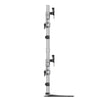 StarTech.com Desktop Quad Monitor Stand - Ergonomic VESA 4 Monitor Arm (2x2) up to 32" - Free Standing Articulating Universal Pole Mount - Height Adjustable/Tilt/Swivel/Rotate - Silver