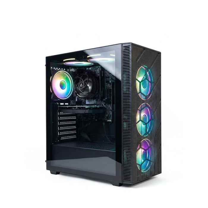GTR Gaming PC | AMD Ryzen 5 5500 | AMD RX 7600 8GB | 16GB DDR4 RAM | 1TB NVMe SSD | 650W PSU | Windows 11 | ARGB Case | Wi-Fi