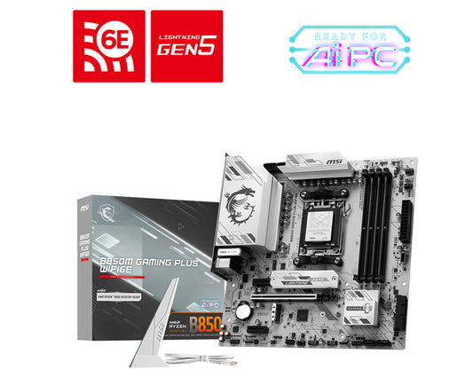 MSI B850M GAMING PLUS WIFI6E mATX Motherboard | AM5 | 4x DDR5 Slots | Wi-Fi 6E