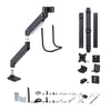 StarTech.com Crossbar Triple Monitor Desk Mount For Up To Three 27in Screens, VESA 75x75/100x100, Tool-Less Arm Adjustments, C-Clamp/Grommet, Spring-Assisted Arm