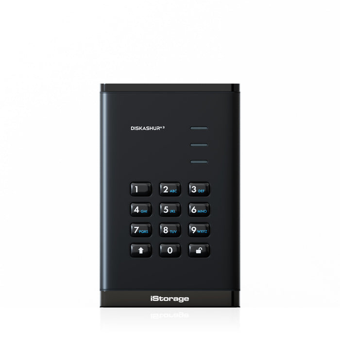 iStorage diskAshur3 HDD 1 TB Encrypted External HDD | USB 3.2  Black