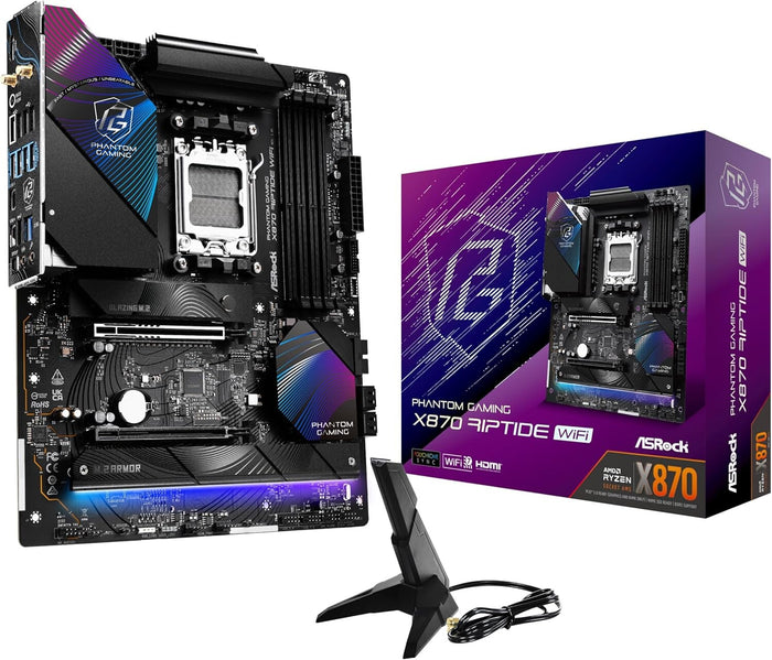 Asrock X870 Riptide WiFi ATX Motherboard | AM5 | 4x DDR5 Slots | Wi-Fi 7
