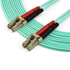 StarTech.com 7m (22ft) LC/UPC to LC/UPC OM3 Multimode Fiber Optic Cable, Full Duplex 50/125µm Zipcord Fiber, 100G Networks, LOMMF/VCSEL,