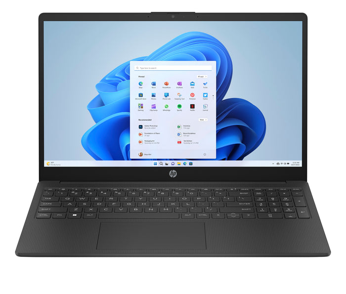 HP 15-fd0059na Intel® Core™ i3 i3-N305 Laptop 39.6 cm (15.6") Full HD 8 GB DDR4-SDRAM Wi-Fi 6 (802.11ax) Windows 11 Home in S mode Black