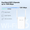 Mercusys AX1500 Wi-Fi 6 Range Extender Wi-Fi Range Extender | Dual-Band 1201 Mbps White