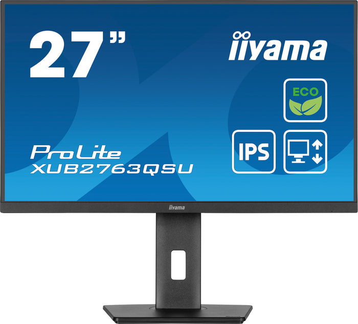 iiyama ProLite XUB2763QSU-B1 27" Full HD Monitor | 2560 x 1440 100Hz HDMI DP