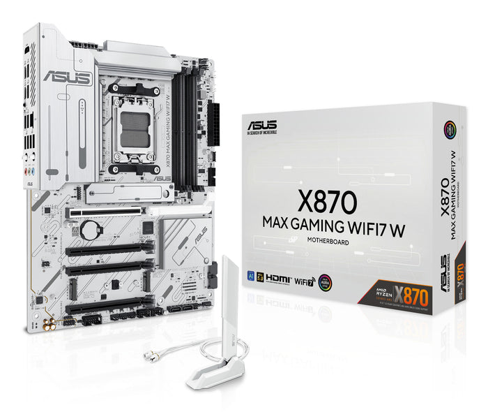 ASUS X870 MAX GAMING WIFI7 W ATX Motherboard | AM5 | 4x DDR5 Slots | Wi-Fi 7