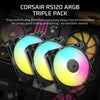 Corsair RS120 ARGB Case Fan | 120mm 2100 RPM 72.8 CFM PWM RGB Black