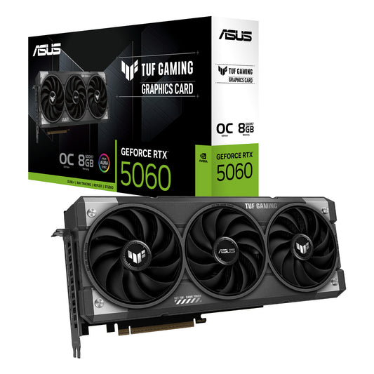 ASUS GeForce RTx 5060 8 GB GDDR7 Overclocked Graphics Card | PCIe 5.0 | 3 x DP and 1 x HDMI | Active Cooling
