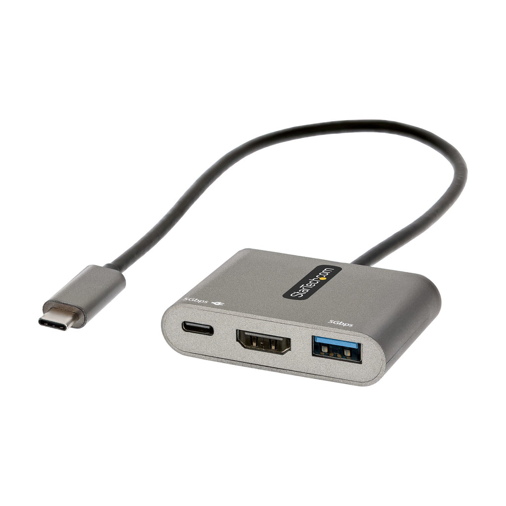 .com USB C Multiport Adapter USB C to HDMI 4K Video 100W PD Pass Through USB 3.0 Hub 5Gbps USB C Mini Dock USB C Travel Dock Portable Laptop Docking Station