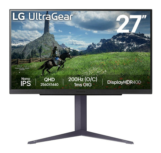 LG 27GS85Q-B 27" Quad HD Gaming Monitor | 2560 x 1440 200Hz 1ms HDMI DP