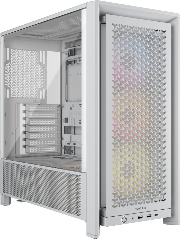 Corsair FRAME 4000D RS ARGB Midi Tower PC Case White | Liquid Cooling Support