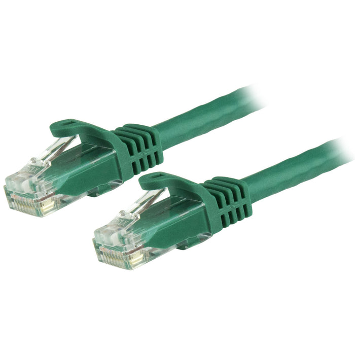 StarTech 7.5m CAT6 Ethernet Cable - Green CAT 6 Gigabit Ethernet Wire -650MHz 100W PoE RJ45 UTP Network/Patch Cord Snagless w/Strain Relief Fluke Tested/Wiring is UL Certified/TIA