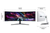 Samsung Odyssey 57" G95NC Odyssey Neo G9 240Hz Dual UHD Monitor 57" Curved Gaming Monitor | 7680 x 2160 240Hz 1ms HDMI DP