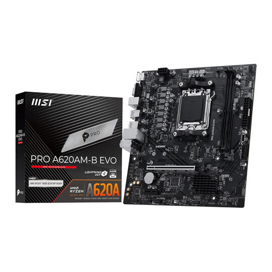 MSI PRO A620AM-B EVO ATX Motherboard | AM5 | 2x DDR5 Slots