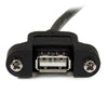 StarTech.com 3 ft Panel Mount USB Cable A to A - F/M