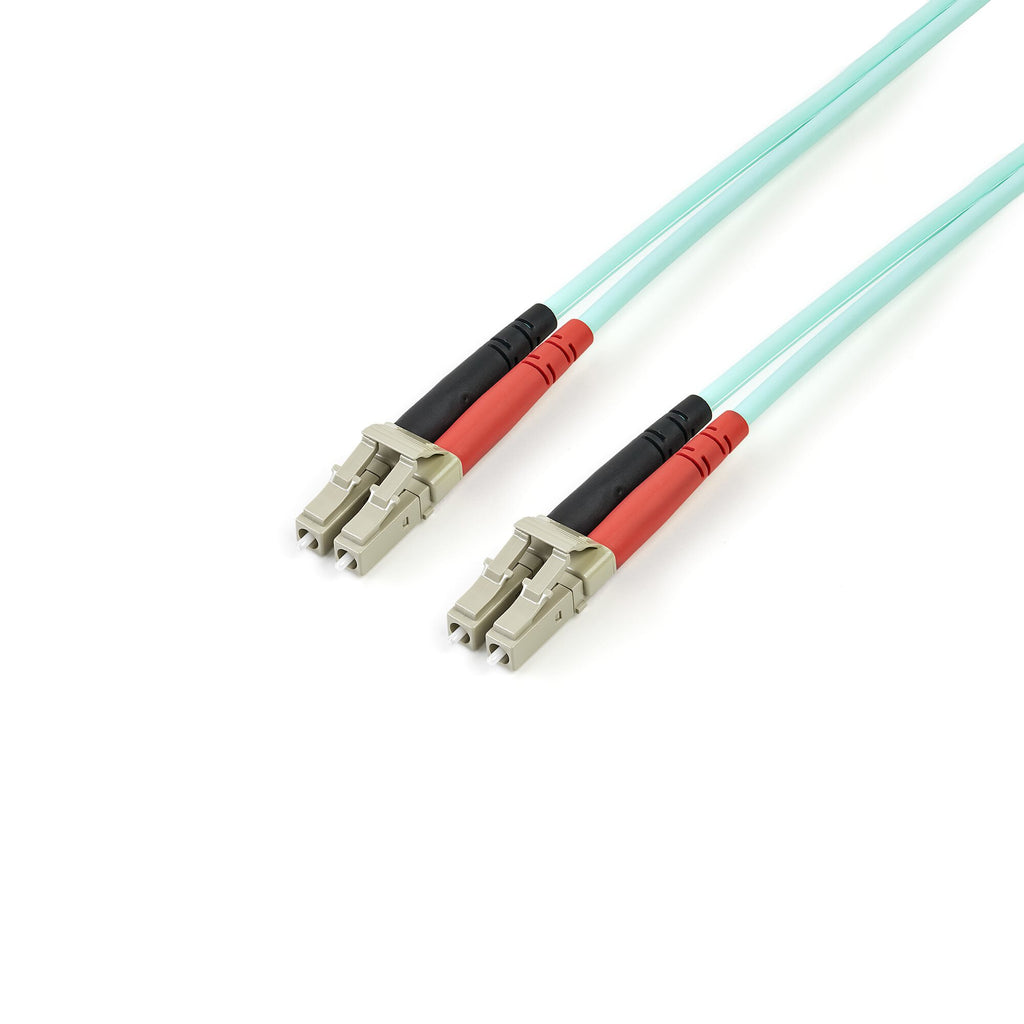 .com Fiber Optic Cable Aqua Multimode Duplex 50 125 LSZH LC LC 2 m~2m LC UPC to LC UPC OM3 Multimode Fiber Optic Cable Full Duplex 50 125µm Zipcord Fiber 100G Networks LOMMF VCSEL