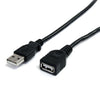 StarTech 6 ft Black USB 2.0 Extension Cable A to A - M/F