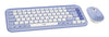 Logitech POP Icon Combo Keyboard | Wireless, QWERTY, Lilac, Mouse Included