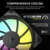 Corsair RS120 ARGB Case Fan | 120mm 2100 RPM 72.8 CFM PWM RGB Black