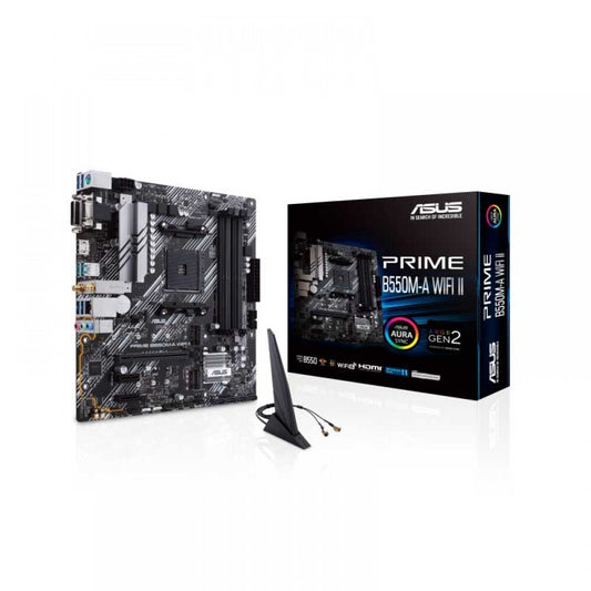 ASUS PRIME B550M-A WIFI II mATX Motherboard | AM4 | 4x DDR4 Slots | Wi-Fi 6