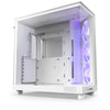 NZXT H6 Air Flow RGB Midi Tower PC Case White | Liquid Cooling Support