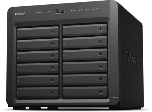 Synology DiskStation DS2422+ Tower NAS | 12-bay, HDD & SSD, Ryzen Embedded CPU, 4 GB GB RAM, 4 x LAN Ports