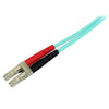 StarTech.com Fiber Optic Cable - 10 Gb Aqua - Multimode Duplex 50/125 - LSZH - LC/LC - 10 m~10m (30ft) LC/UPC to LC/UPC OM3 Multimode Fiber Optic Cable, Full Duplex 50/125µm Zipcord Fiber, 100G Networks, LOMMF/VCSEL,