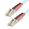 StarTech.com Fiber Optic Cable - 10 Gb Aqua - Multimode Duplex 50/125 - LSZH - LC/LC - 1 m~1m (3ft) LC/UPC to LC/UPC OM3 Multimode Fiber Optic Cable, Full Duplex 50/125µm Zipcord Fiber, 100G Networks, LOMMF/VCSEL,