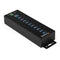 StarTech.com 10-Port USB 3.0 Hub with Power Adapter - Metal Industrial USB-A Hub with ESD & 350W Surge Protection - Din/Wall/Desk Mountable - High Speed USB 3.2 Gen 1 (5Gbps) Hub