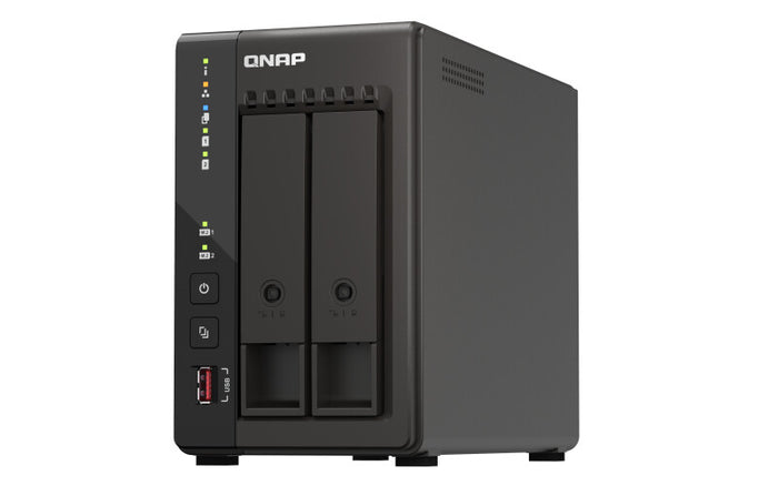 QNAP TS-253E Tower NAS | 2-bay, HDD & SSD, Intel Celeron CPU, 8 GB GB RAM, 2 x LAN Ports
