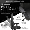 Anda Seat Dark Demon Dragon PC gaming chair Upholstered padded seat Black